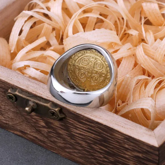 Anel Medalha de Santo Bento Aço Inoxidável - Image 4